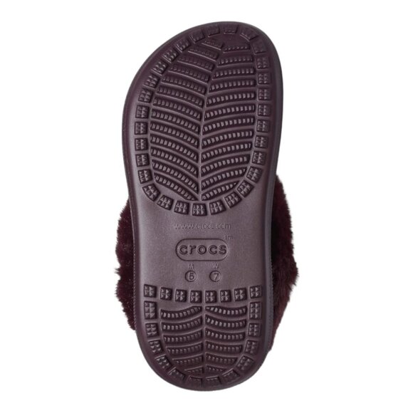 New Crocs Unisex Furever Crush - Dark Cherry - Size Men 5/ Women 7 - Picture 3 of 6